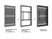 Multibrackets M Pro Series Enclosure 49" Wall Medium Black Signage Display Enclosures Multibrackets