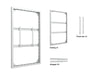 Multibrackets M Pro Series Enclosure 65" Wall Slim Medium White Signage Display Enclosures Multibrackets