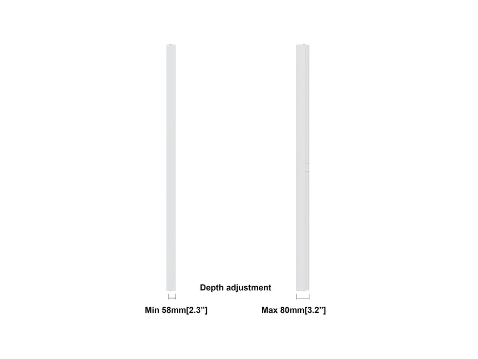 Multibrackets M Pro Series Enclosure 65" Wall Slim Medium White Signage Display Enclosures Multibrackets