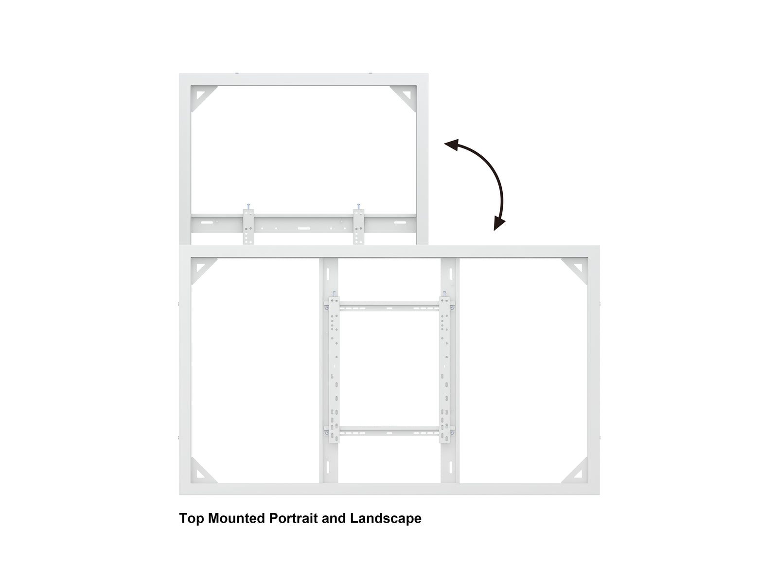 Multibrackets M Pro Series Enclosure 65" Wall Slim Medium White Signage Display Enclosures Multibrackets