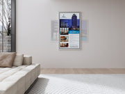 Multibrackets M Pro Series Enclosure 65" Wall Slim Medium White Signage Display Enclosures Multibrackets