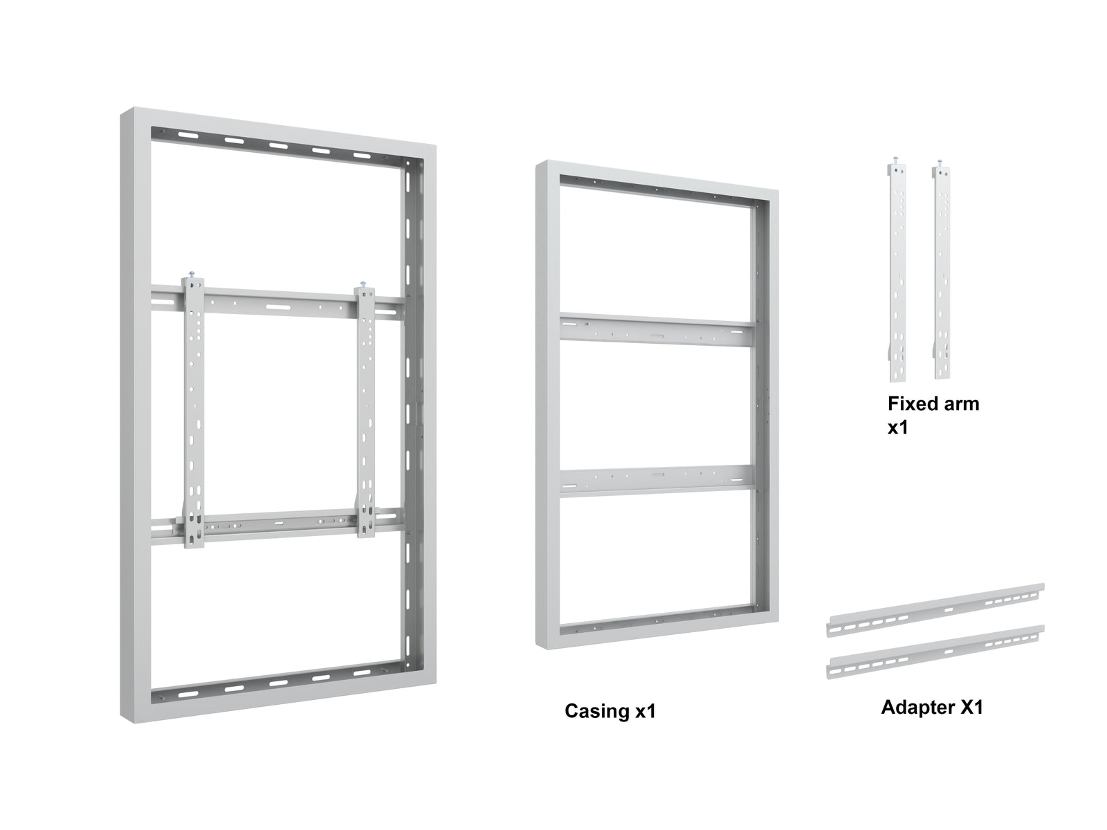 Multibrackets M Pro Series Enclosure 49" Wall Medium White Signage Display Enclosures Multibrackets