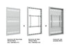 Multibrackets M Pro Series Enclosure 49" Wall Medium White Signage Display Enclosures Multibrackets