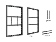 Multibrackets M Pro Series Enclosure 55" Wall Medium Black Signage Display Enclosures Multibrackets