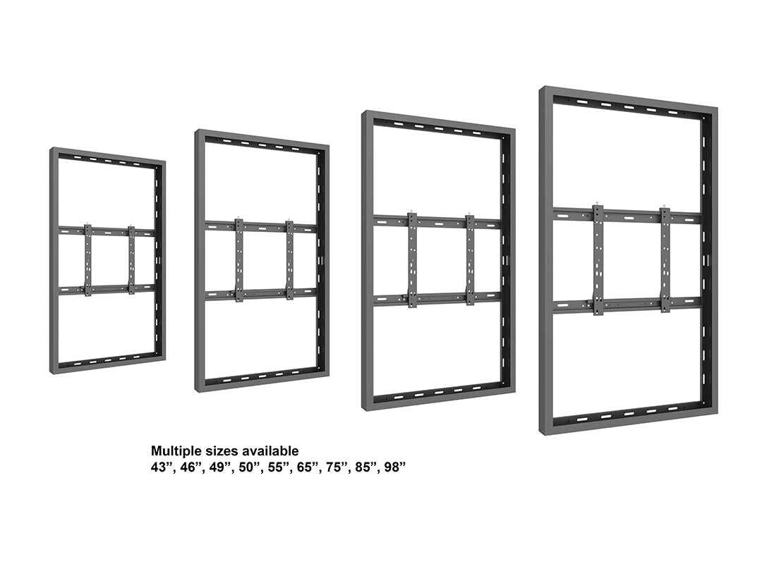 Multibrackets M Pro Series Enclosure 65" Wall Medium Black Signage Display Enclosures Multibrackets