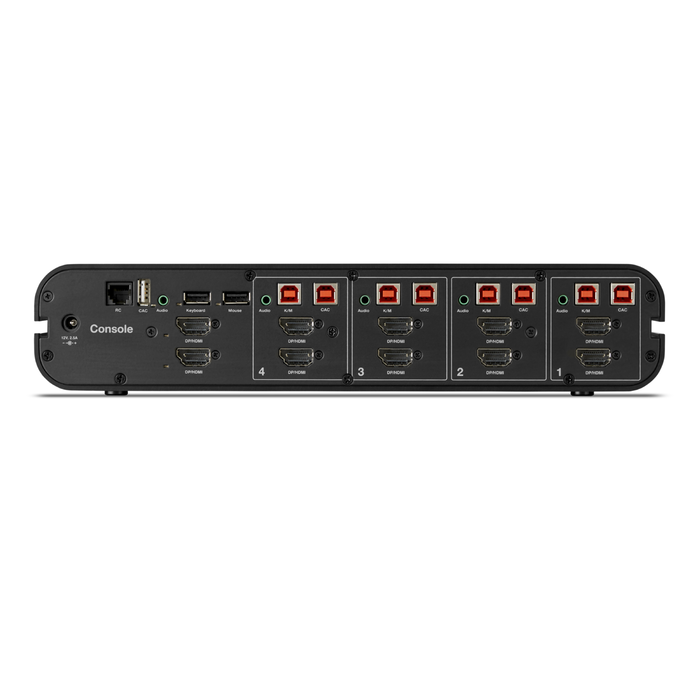 Belkin Universal 2nd Gen Secure KVM Switch, 4-Port Dual Head w/ CAC | F1DN204KVM-UN-4