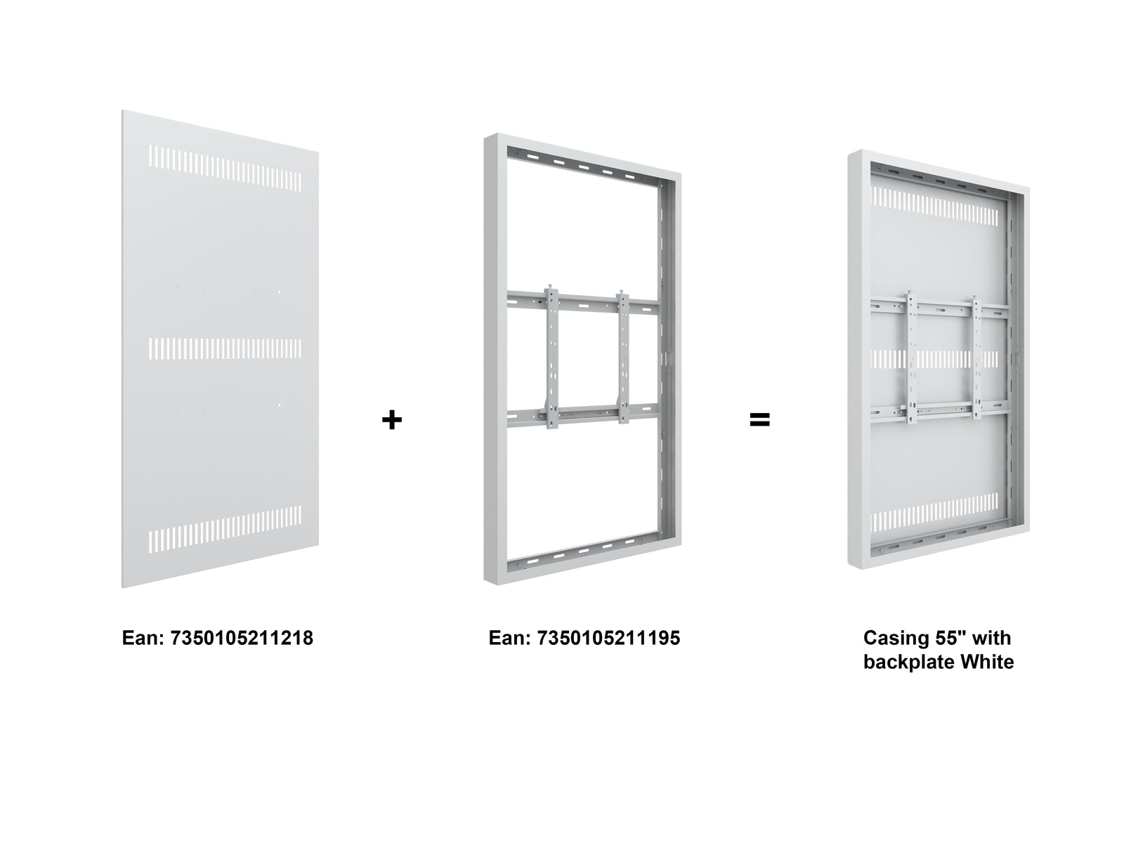 Multibrackets M Pro Series Enclosure 75" Wall Large White Signage Display Enclosures Multibrackets