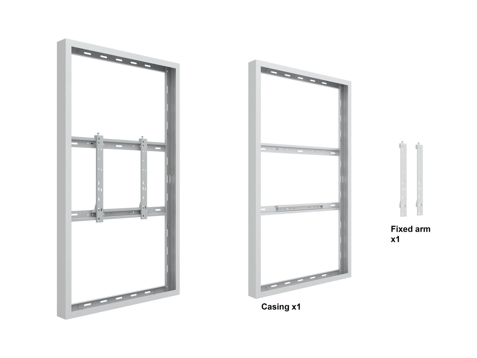 Multibrackets M Pro Series Enclosure 55" Wall Medium White Signage Display Enclosures Multibrackets