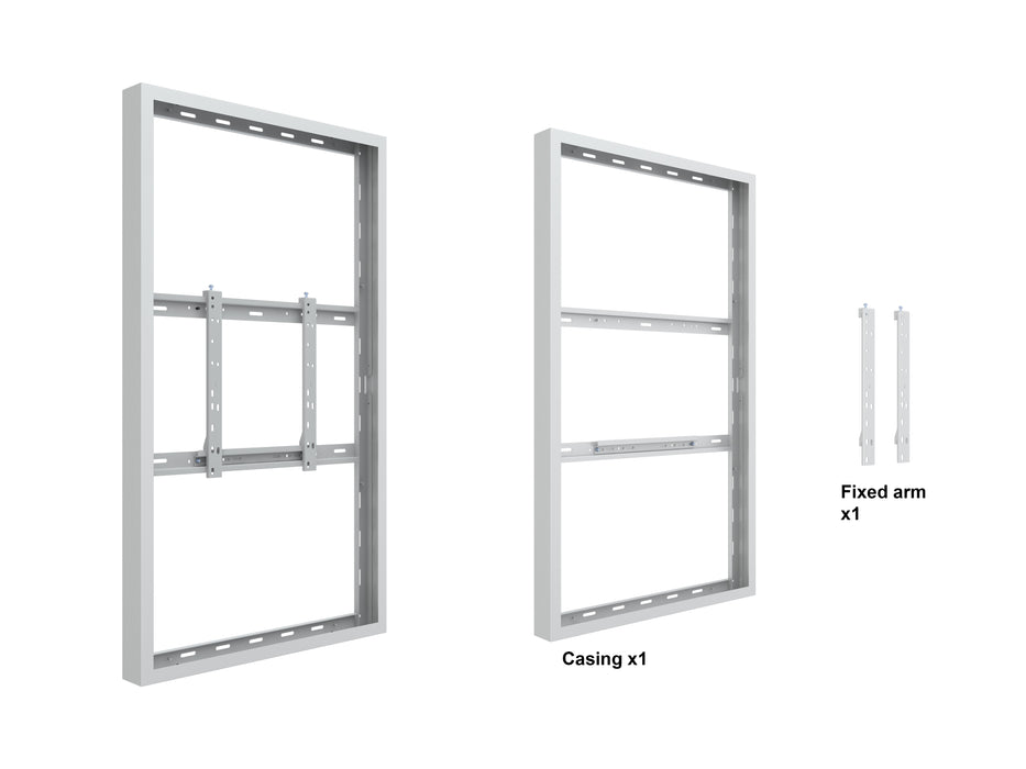 Multibrackets M Pro Series Enclosure 55" Wall Medium White Signage Display Enclosures Multibrackets