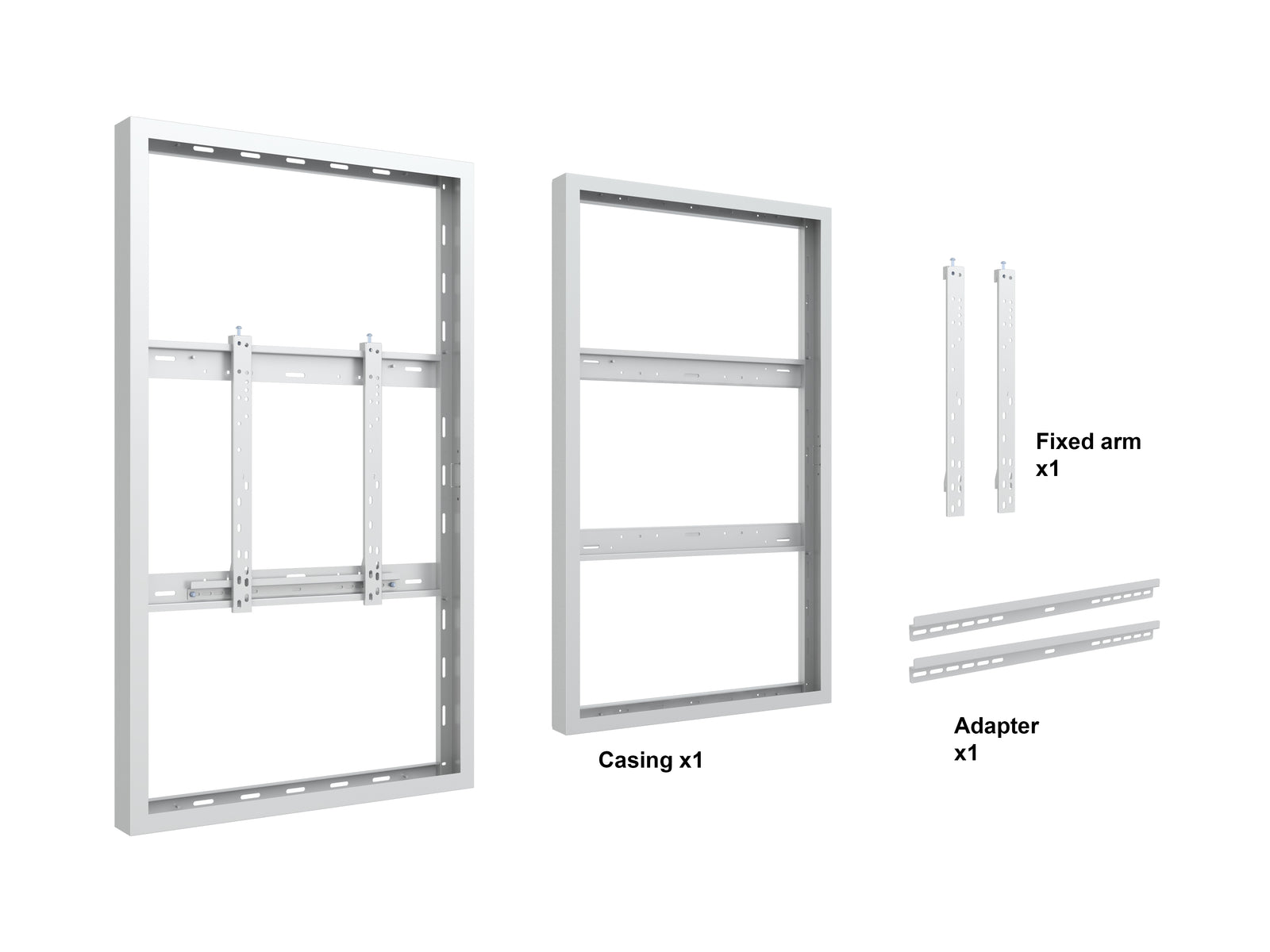 Multibrackets M Pro Series Enclosure 55" Wall Medium White Signage Display Enclosures Multibrackets