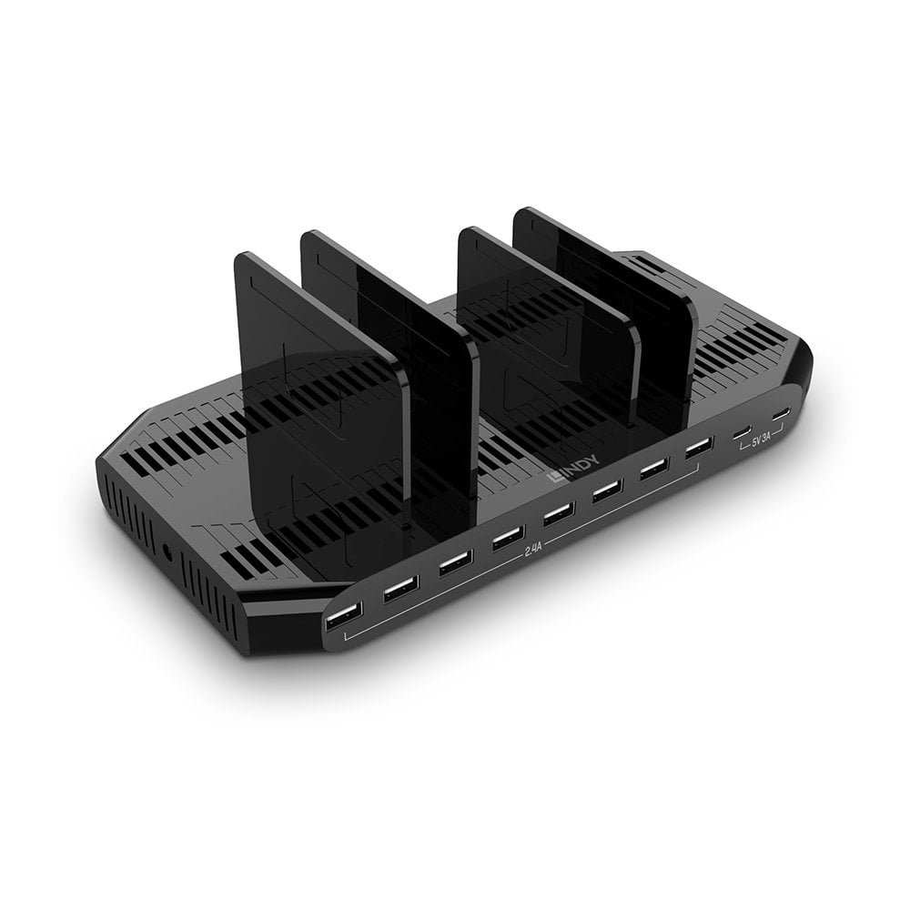 Lindy 120W 10 Port USB Charging Station | 73435 Power & Charging Lindy