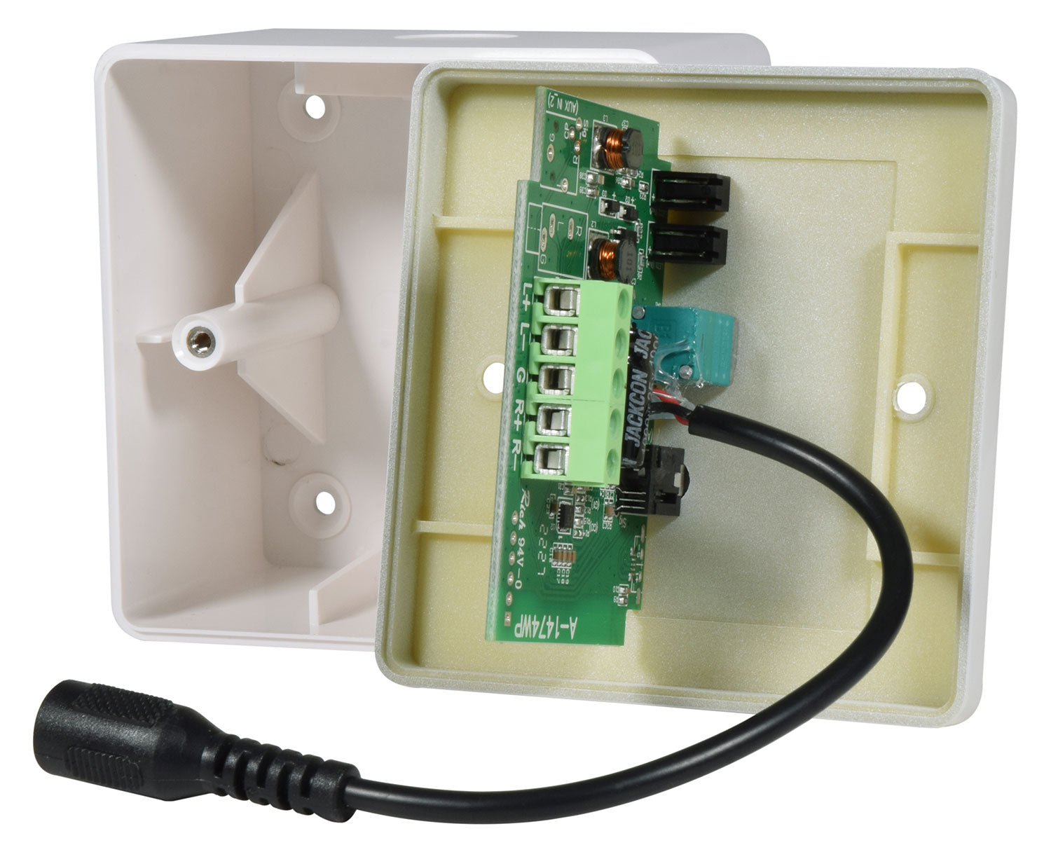 AV Link Bluetooth Receiver Wallplate and Backbox | 122.383UK Wallplate AV Link
