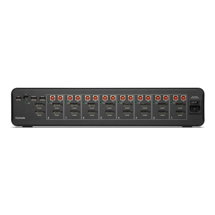 Belkin Universal 2nd Gen Secure KVM Switch, 8-Port Dual Head w/ CAC | F1DN208KVM-UN-4