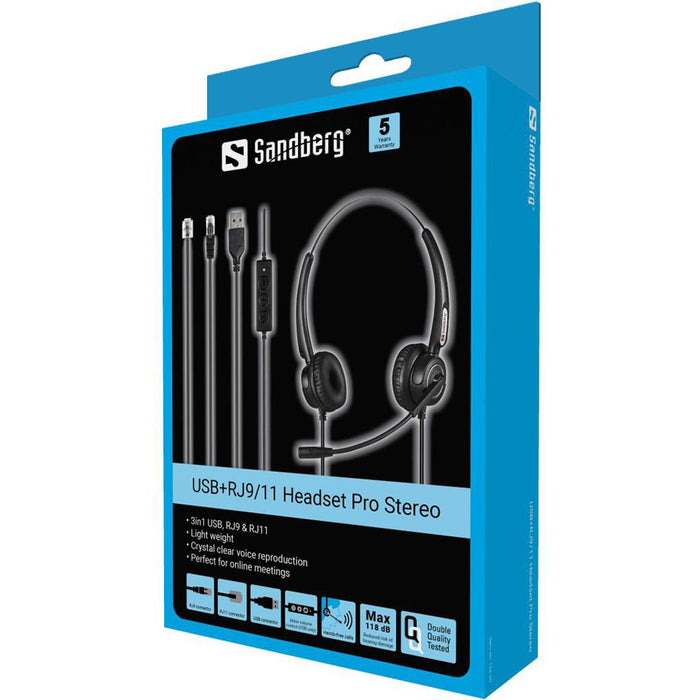 Sandberg USB+RJ9/11 Pro Stereo Headset | 126-30