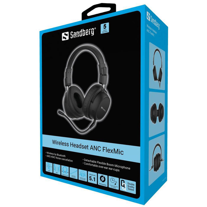 Sandberg ANC FlexMic Wireless Headset | 126-36