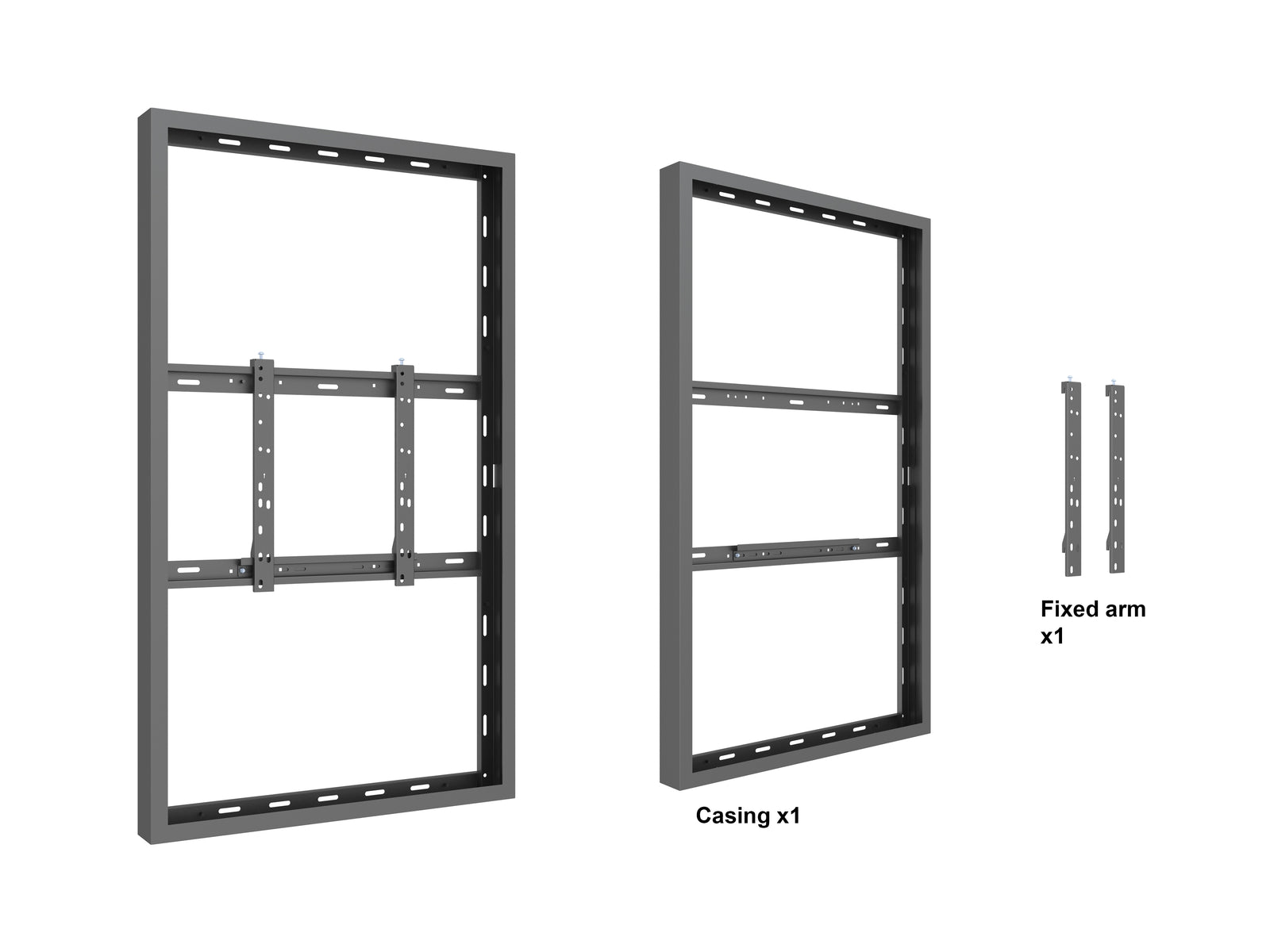Multibrackets M Pro Series Enclosure 75" Wall Large Black Signage Display Enclosures Multibrackets