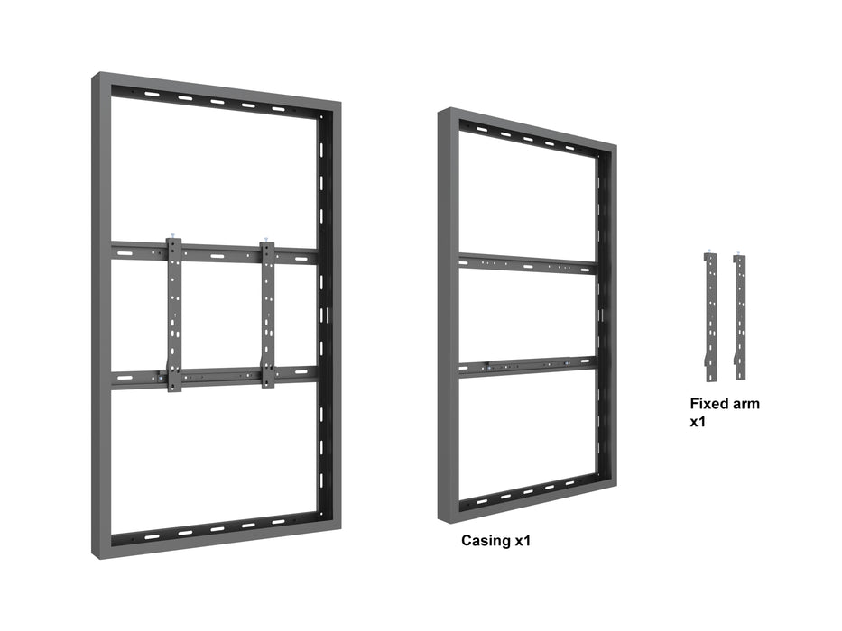 Multibrackets M Pro Series Enclosure 75" Wall Large Black Signage Display Enclosures Multibrackets