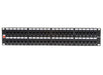 Lindy 19" CAT6 2U 48 Port RJ-45 Patch Panel, Unshielded, Black | 12754 Patch Panels Lindy