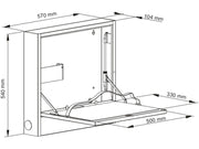 Multibrackets M Public Computer Security Cabinet Gas Spring I Lockable Steel Storage | 7350073731275 Mount Accessories Multibrackets