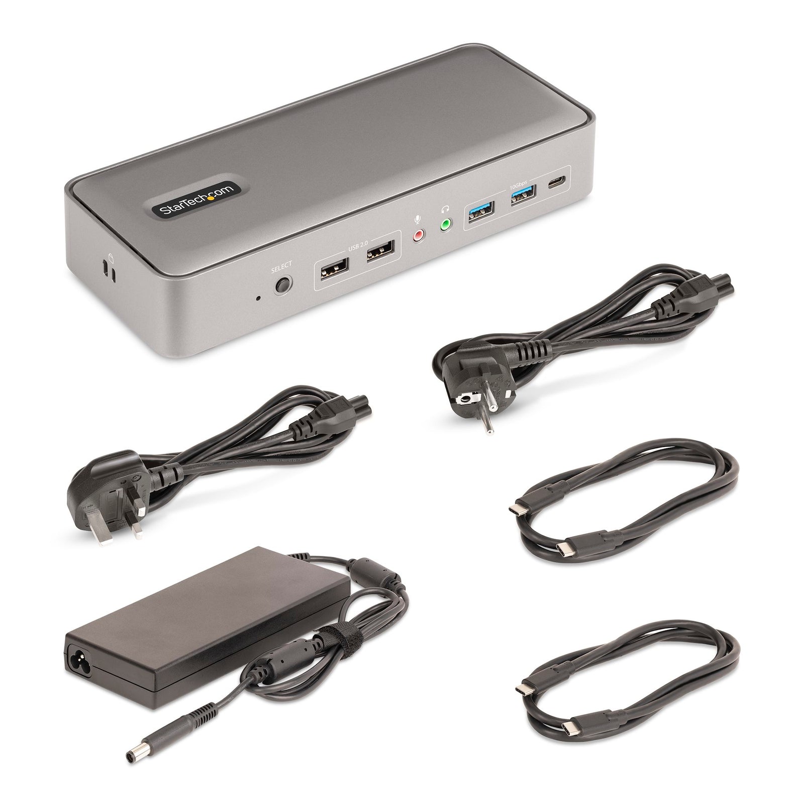StarTech Dual-Laptop USB-C KVM Docking Station, Dual Monitor 4K 60Hz DisplayPort Dock | 129UE-USBC-KVM-DOCK Switches Startech