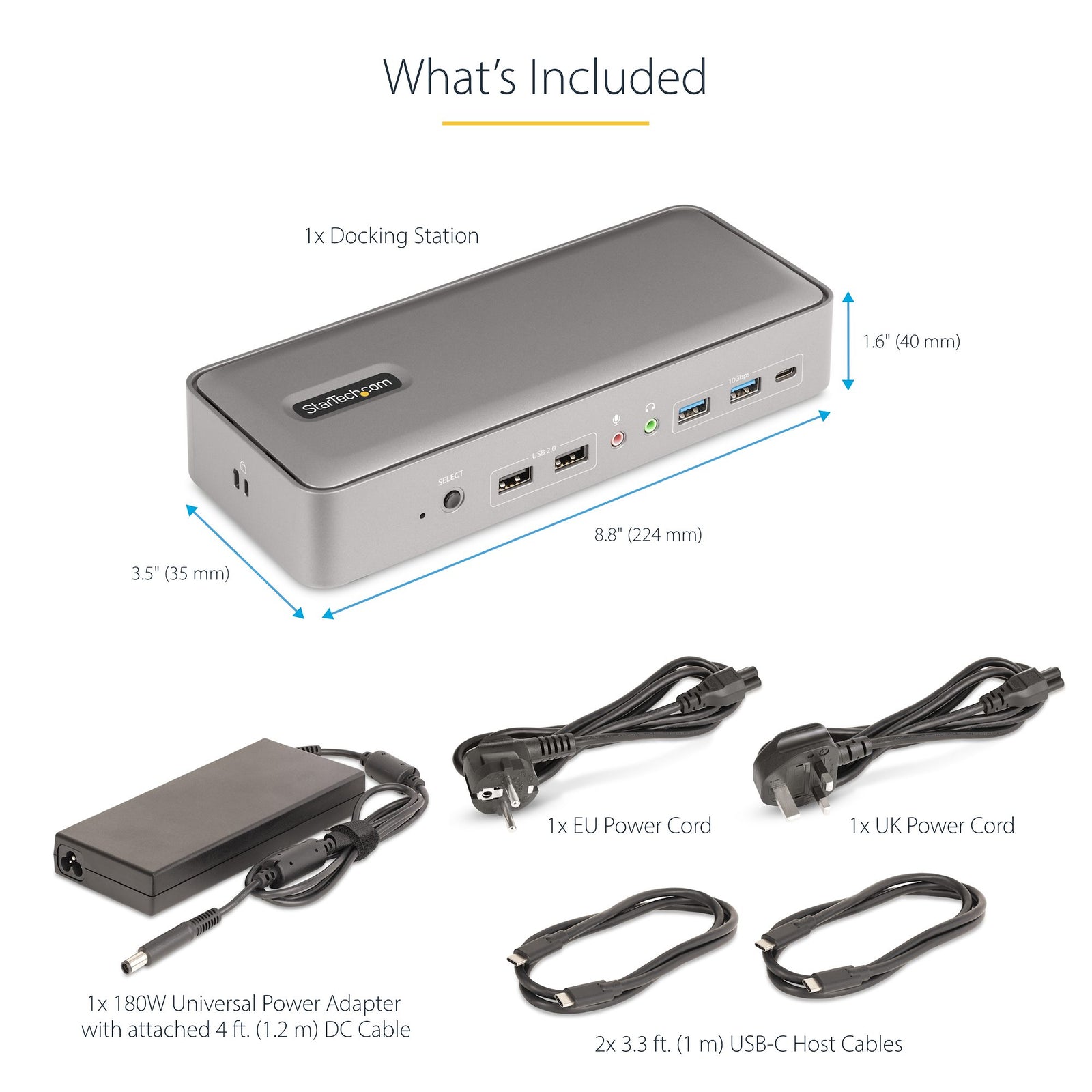StarTech Dual-Laptop USB-C KVM Docking Station, Dual Monitor 4K 60Hz DisplayPort Dock | 129UE-USBC-KVM-DOCK Switches Startech