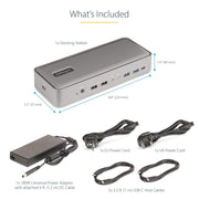 StarTech Dual-Laptop USB-C KVM Docking Station, Dual Monitor 4K 60Hz DisplayPort Dock | 129UE-USBC-KVM-DOCK Switches Startech