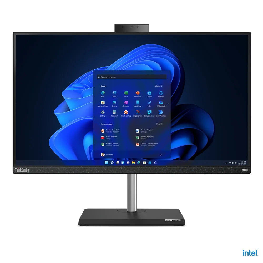 Lenovo ThinkCentre neo 30a 24" Full HD 12CE0085UK Intel Core i5 12th Gen i5-12450H 8 GB RAM 256 GB SSD All-in-One Computer Desktop PC Lenovo