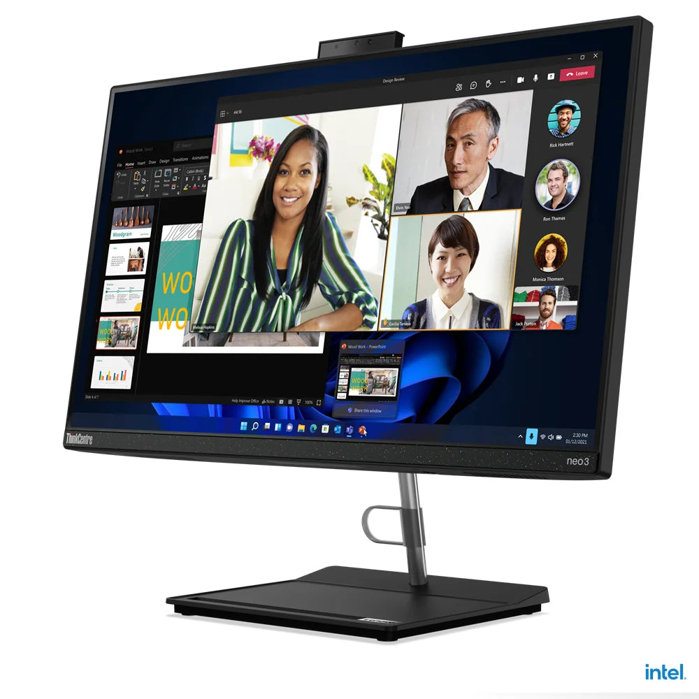 Lenovo ThinkCentre neo 30a 24" Full HD 12CE0085UK Intel Core i5 12th Gen i5-12450H 8 GB RAM 256 GB SSD All-in-One Computer Desktop PC Lenovo