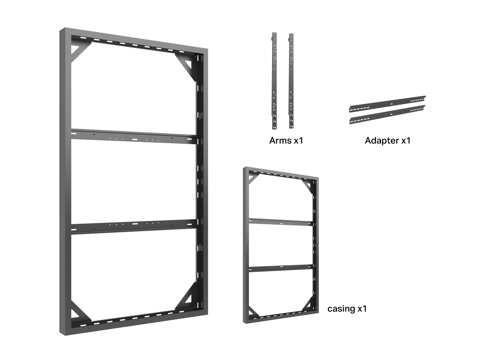 Multibrackets M Pro Series Enclosure 86" Wall Large Black Signage Display Enclosures Multibrackets