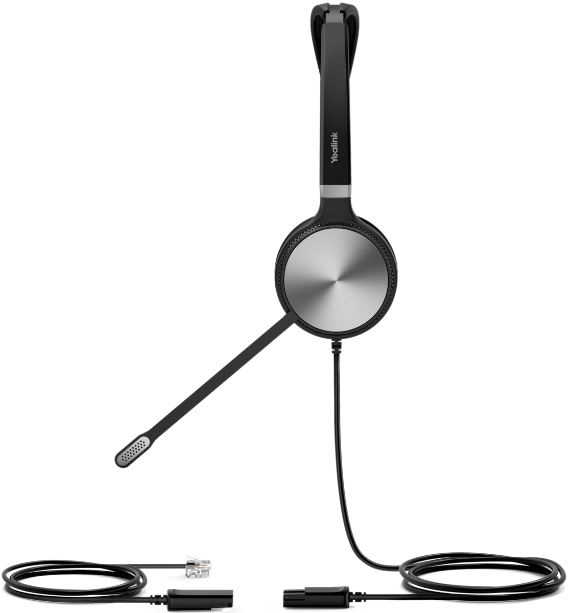 Yealink YHS36 Wired Head-band Office/Call Center Black & Silver Headset Headset Yealink