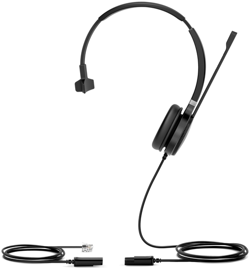 Yealink YHS36 Wired Head-band Office/Call Center Black & Silver Headset