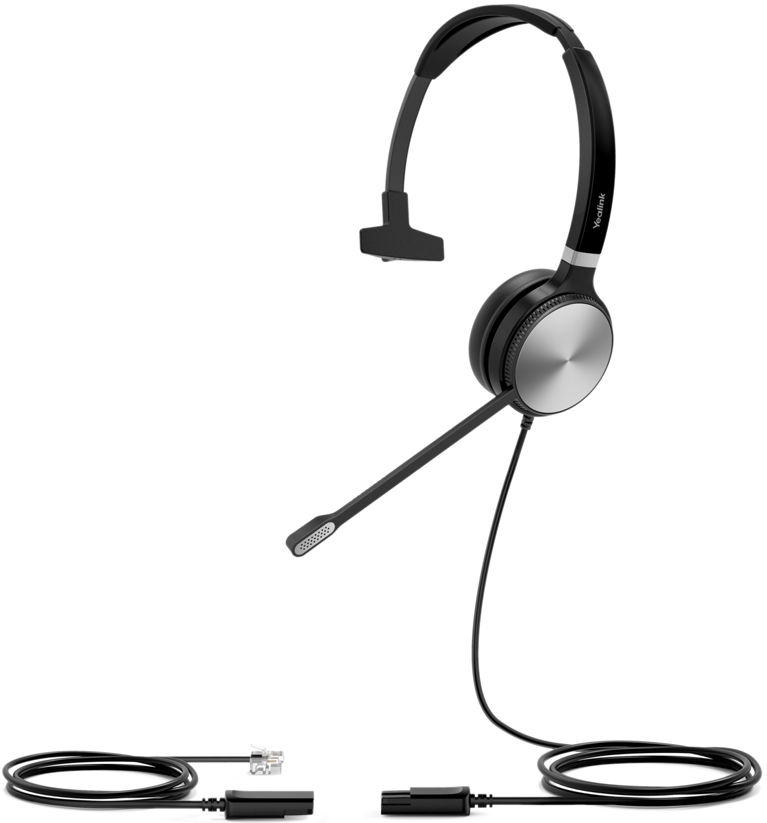 Yealink YHS36 Wired Head-band Office/Call Center Black & Silver Headset Headset Yealink
