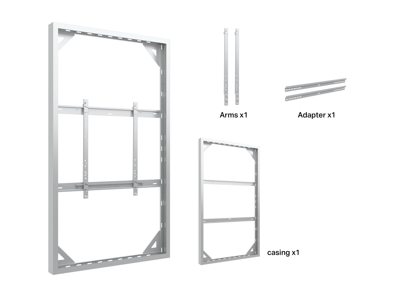 Multibrackets M Pro Series Enclosure 86" Wall Large White Signage Display Enclosures Multibrackets
