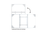 Multibrackets M Pro Series Enclosure 86" Wall Large White Signage Display Enclosures Multibrackets