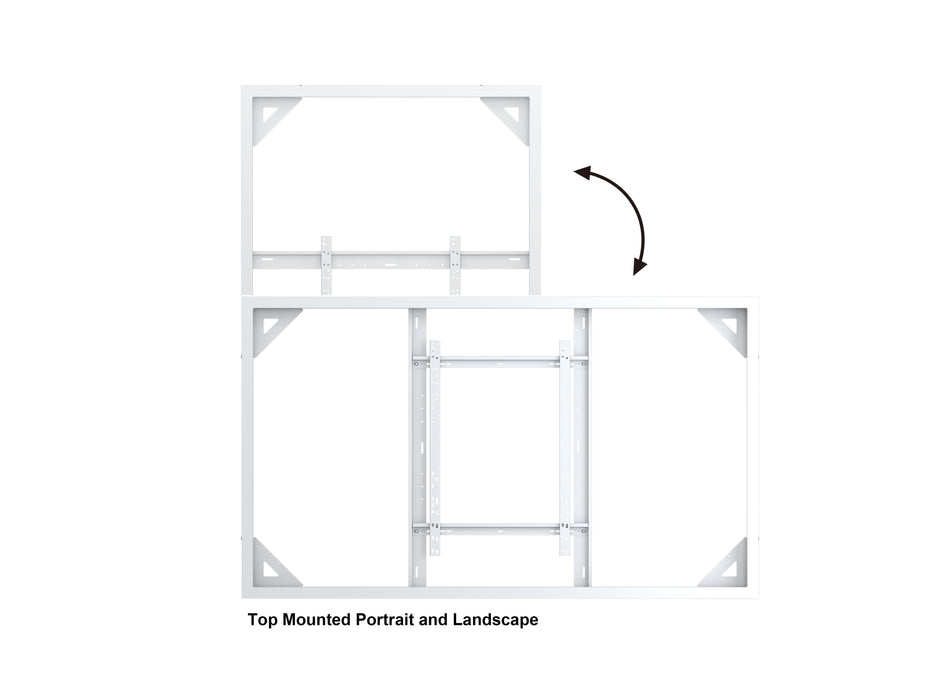 Multibrackets M Pro Series Enclosure 86" Wall Large White Signage Display Enclosures Multibrackets