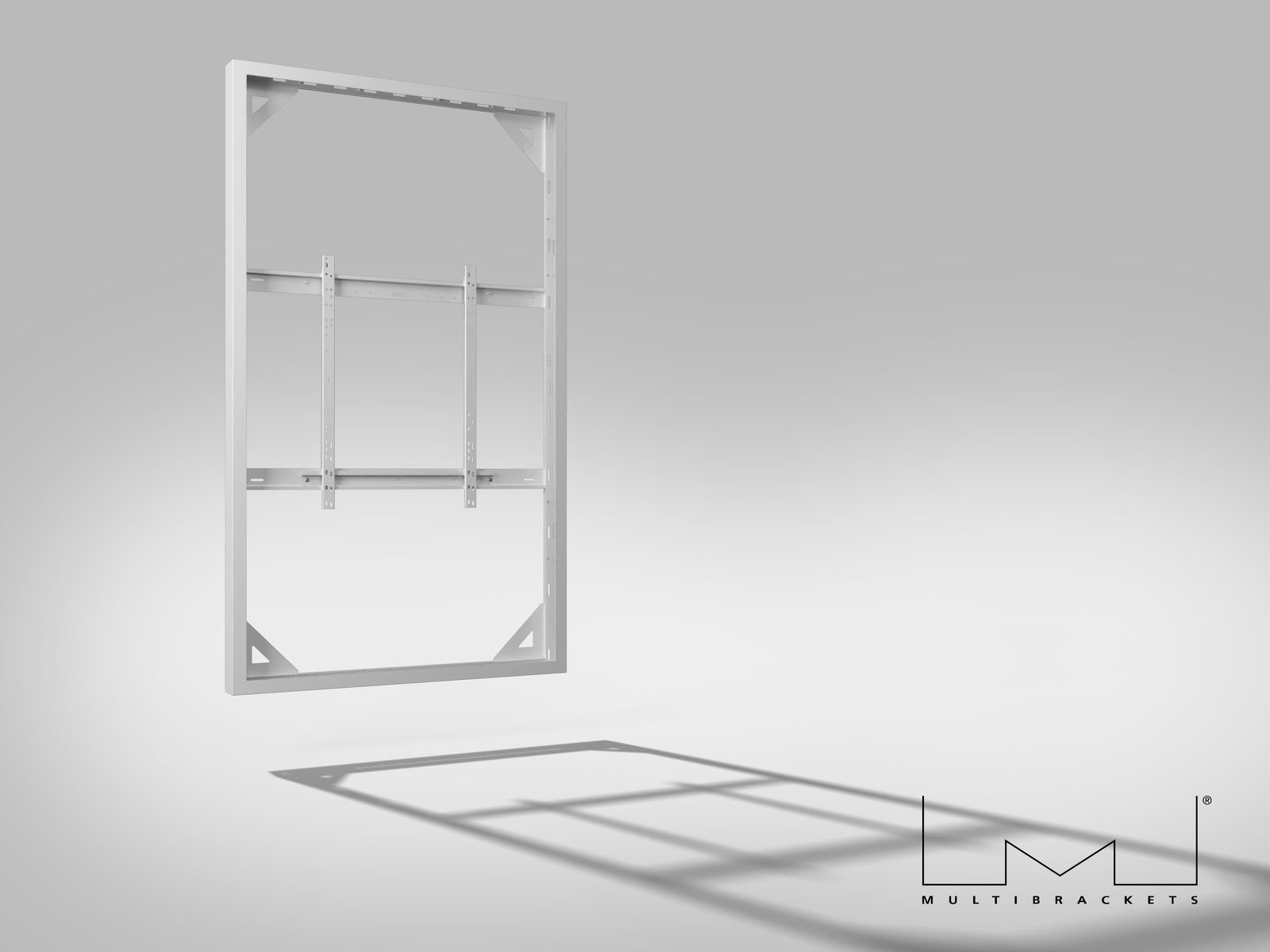 Multibrackets M Pro Series Enclosure 86" Wall Large White Signage Display Enclosures Multibrackets