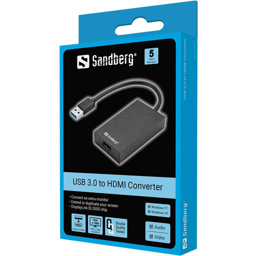 Sandberg USB 3.0 to HDMI Converter | 134-42 Video Signal Converters Sandberg