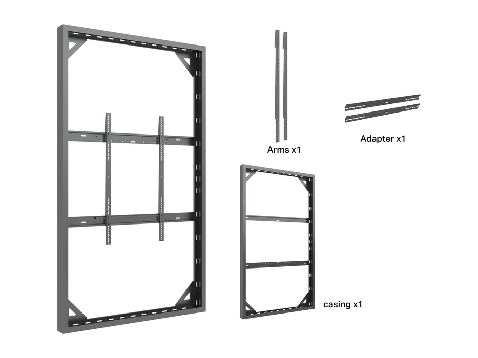 Multibrackets M Pro Series Enclosure 98" Wall Large Black Signage Display Enclosures Multibrackets