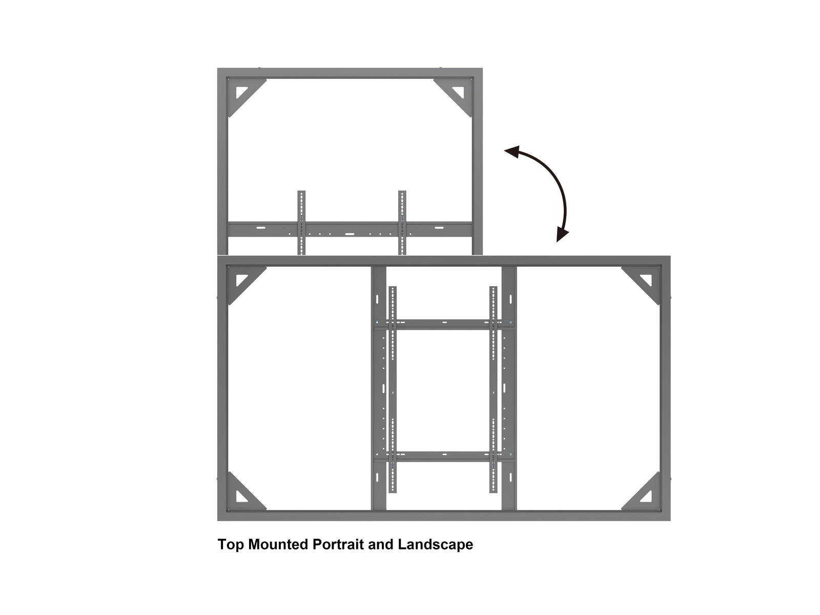 Multibrackets M Pro Series Enclosure 98" Wall Large Black Signage Display Enclosures Multibrackets