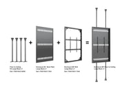 Multibrackets M Pro Series Enclosure 98" Wall Large Black Signage Display Enclosures Multibrackets