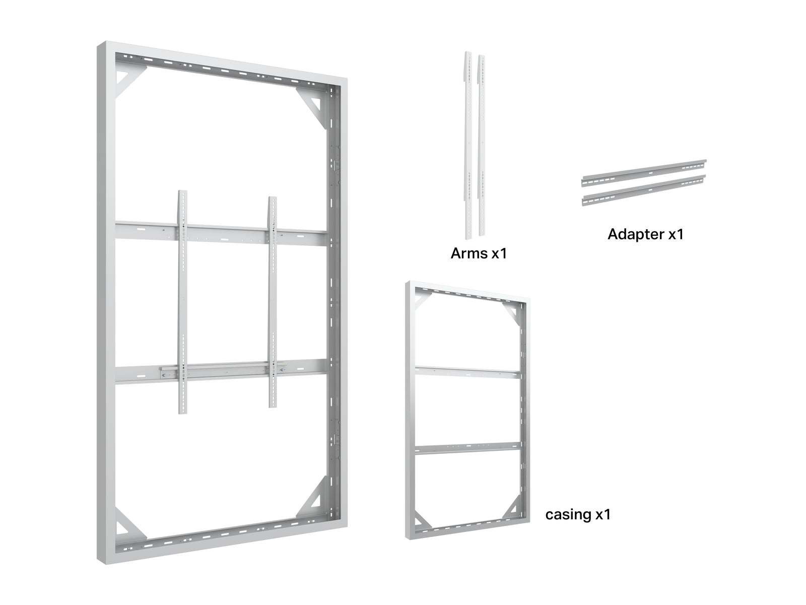 Multibrackets M Pro Series Enclosure 98" Wall Large White Signage Display Enclosures Multibrackets
