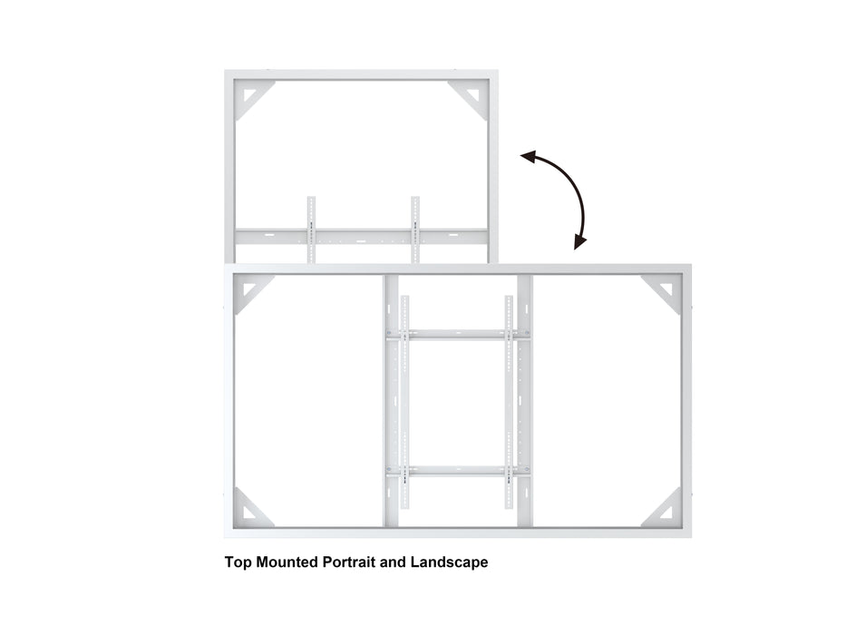 Multibrackets M Pro Series Enclosure 98" Wall Large White Signage Display Enclosures Multibrackets