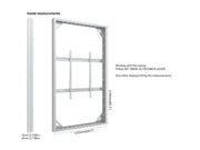 Multibrackets M Pro Series Enclosure 98" Wall Large White Signage Display Enclosures Multibrackets