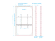 Multibrackets M Pro Series Enclosure 98" Wall Large White Signage Display Enclosures Multibrackets