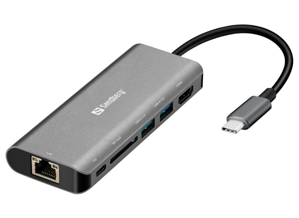 Sandberg USB-C Dock HDMI ,LAN, SD, USB | 136-18