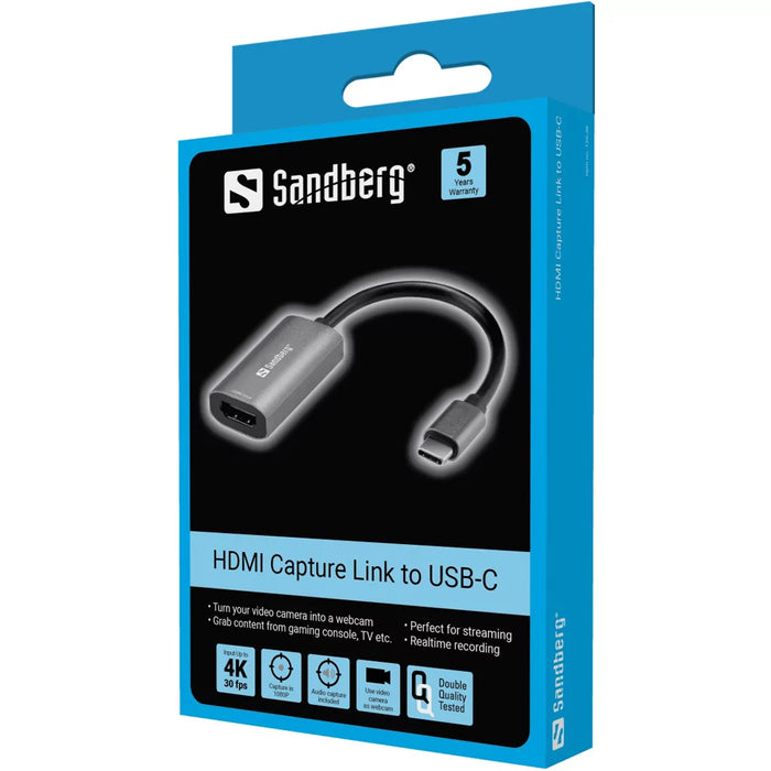 Sandberg HDMI Capture Link to USB-C | 136-36 Adapter Cables Sandberg