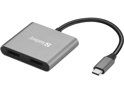 Sandberg USB-C Dock 2xHDMI+USB+PD | 136-44 Adapter Cables Sandberg