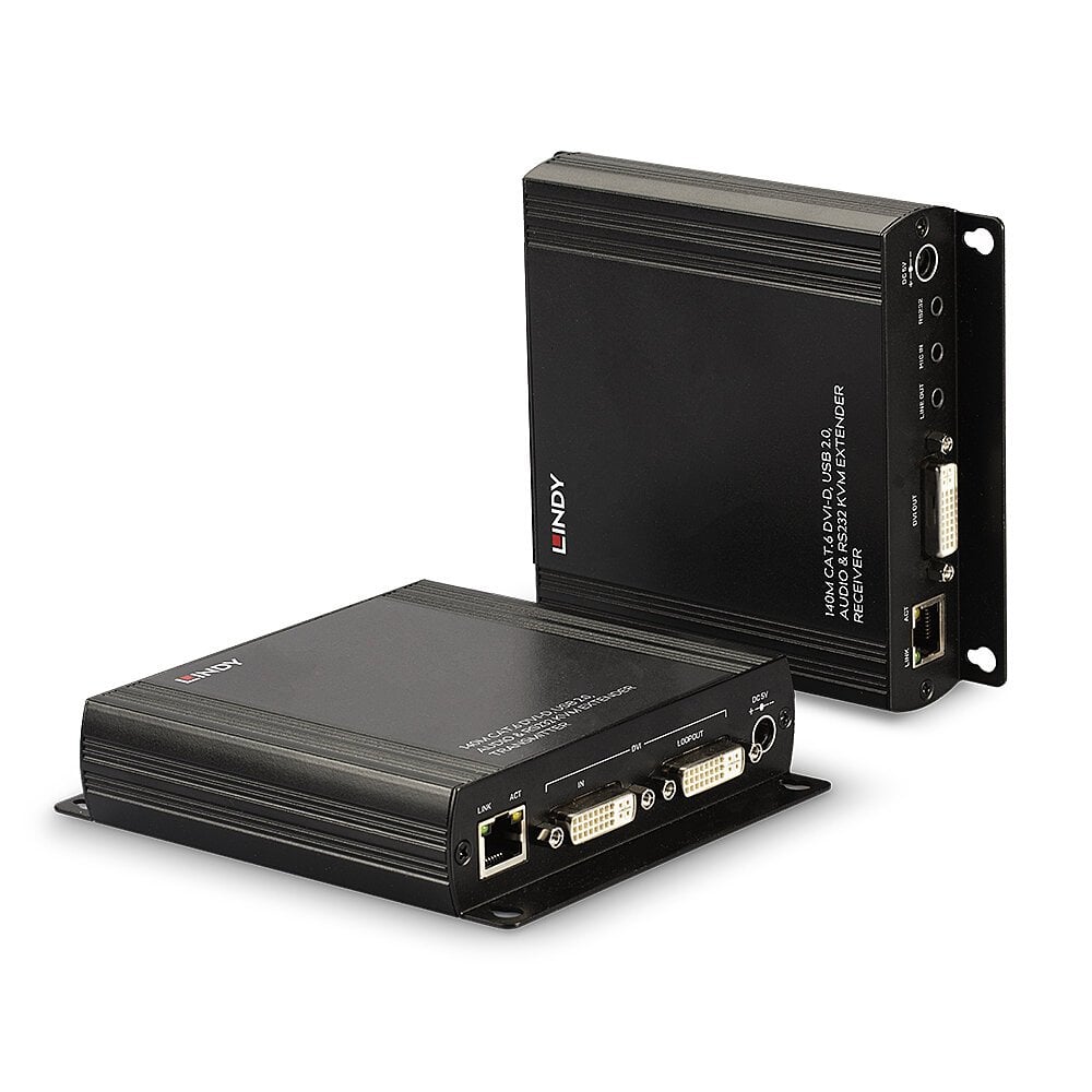 Lindy 140m Cat.6 DVI-D, USB, Audio & RS-232 KVM Extender | 39245 AV Extender Lindy