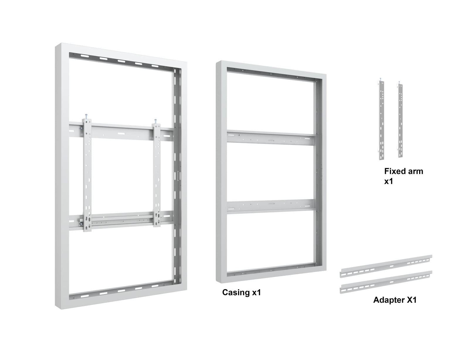 Multibrackets M Pro Series Enclosure 50" Wall Medium White Signage Display Enclosures Multibrackets