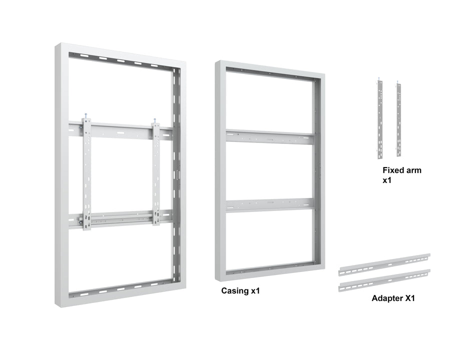 Multibrackets M Pro Series Enclosure 50" Wall Medium White Signage Display Enclosures Multibrackets